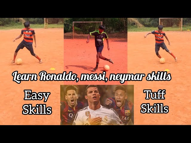 3 effective football skills tutorials // ronaldo skill, neymar skill, messi skill match using skills