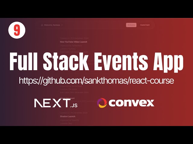 Part 9 | Handle Form Submit to Convex | Full Stack Events App with Convex and Kinde Auth |TsbSankara