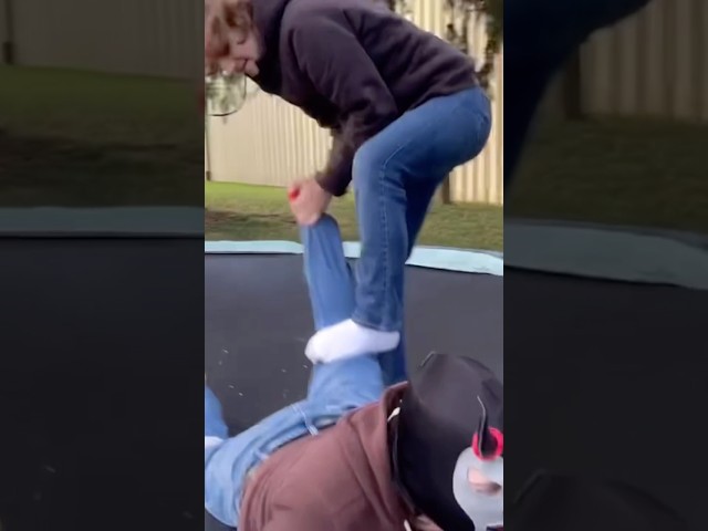 Knee Jammer WWE TRAMPOLINE OMG MOVE #funny #wrestling #wwe #memes  #trampoline