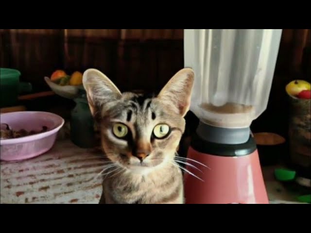 cat in the blender VIRAL VIDEO, is it real or fake?