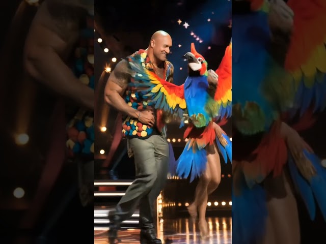 Dwayne Johnson with supermodel #agt #dwaynejohnson #shorts #viralvideo #magic #ai #ytshorts #birds