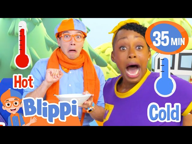 Blippi Plays Hot or Cold 🔥❄️ Fun Learning Game | Blippi 30 MIN | Moonbug Kids