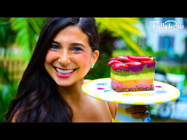 FullyRaw Rainbow Cake for My Birthday!