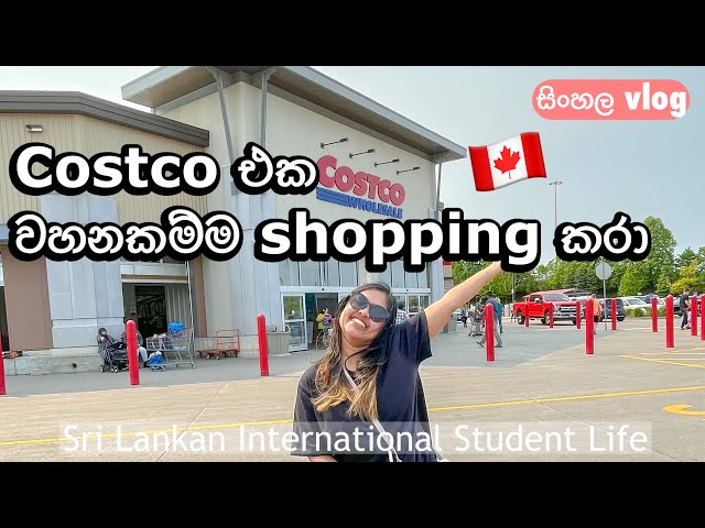 Shopping at Costco | International Student life in Canada 🛒Costco වහනකම්ම shopping කරා | Hamilton