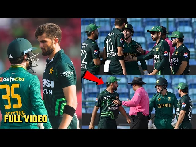 Everyone Shocked when Shaheen Afridi fight with Matthew Breetzke during Pak vs Sa Odi Match 2025