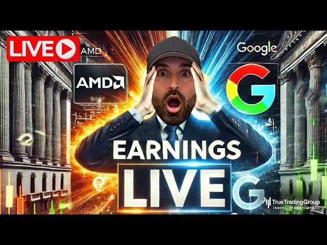 Stock Market Live AMD, GOOGL Earnings At The Close & How To Make Money Trading Tomorrow!