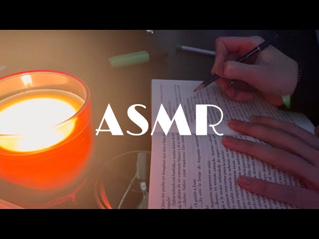 ASMR Book || Page Turning, Highliting and Pointing sounds || ASMR background for studying or working