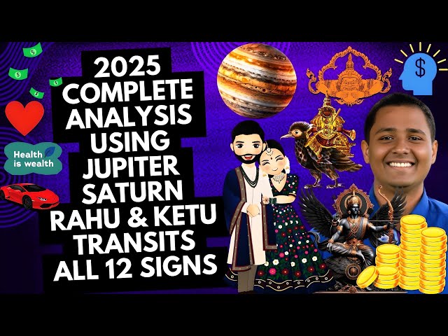 2025 Yearly Horoscope using Jupiter, Saturn, Rahu & Ketu transits - All 12 Ascendants #2025