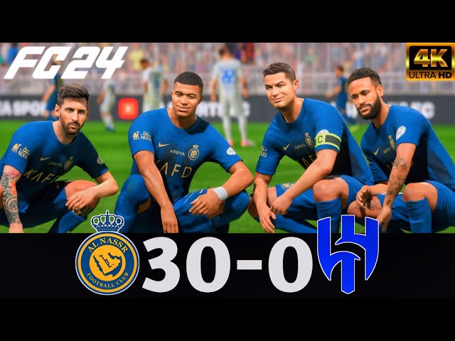 FC 24 - What Happen If Ronaldo Messi Neymar Mbappe Play Together On Al Nassr