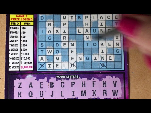 Lottery ticket scratching fun!  50X Cashword Ticket 014 WOW!