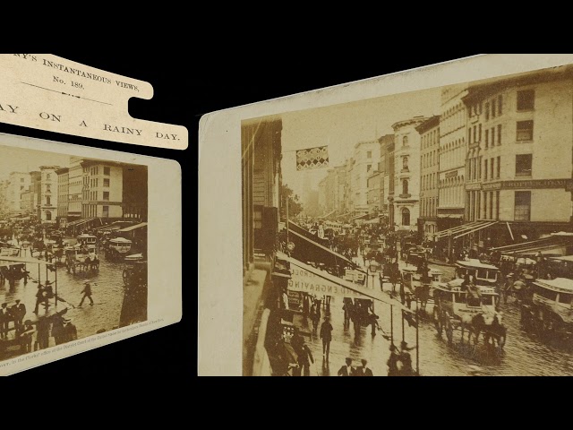 Broadway on a Rainy Day, NYC ~1860 (VR 3D still-image)