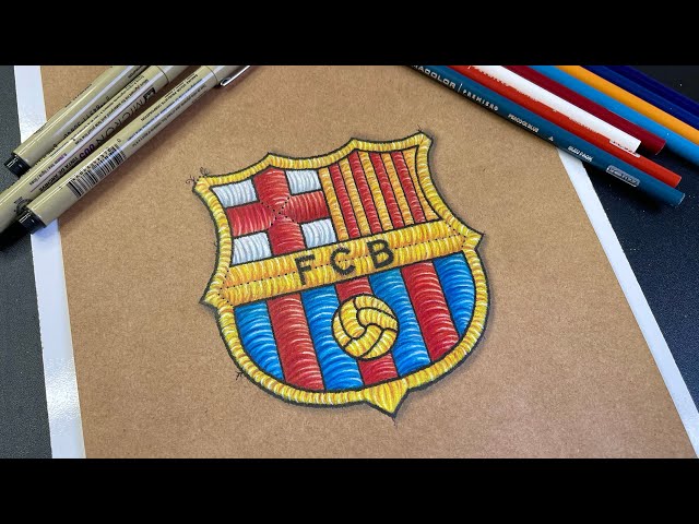 FC BARCELONA Embroidery Drawing - Patchwork