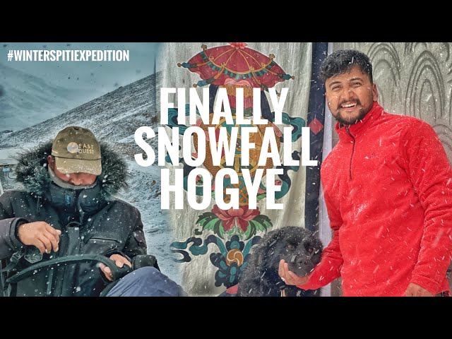 Finally snowfall hogye Chicham Mai |Spiti ki smart ldkiya #winterspitiexpedition