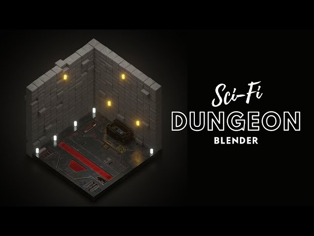 Isometric Sci-Fi Dungeon Timelapse in Blender