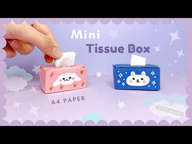 DIY Mini Paper Tissue Box(actually works) | Easy Origami Tissue Box | Easy A4 Paper Craft