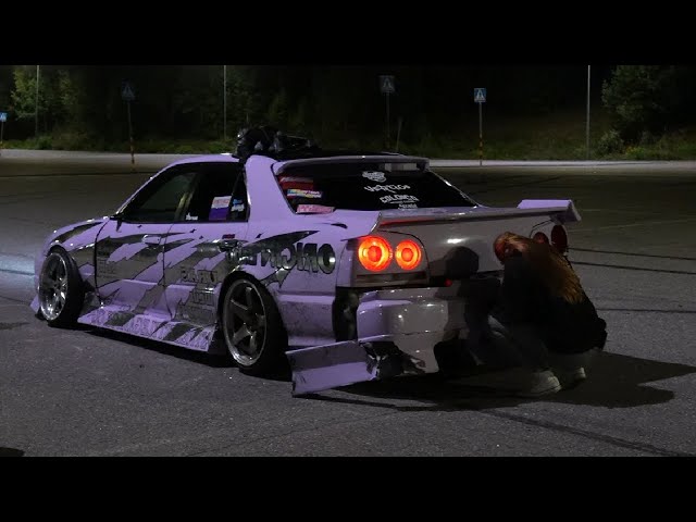 R34 SKYLINE STREET DRIFTING | REAL VHS