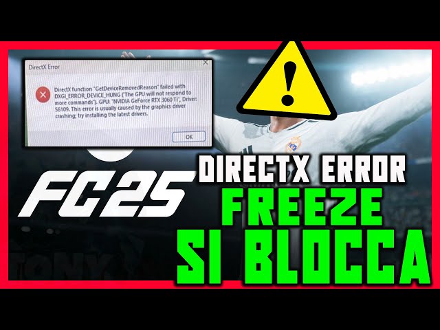 FC 25 CRASHES / DOES NOT WORK / WON'T OPEN - DIRECTX PROBLEMS ON FIFA 25 THAT CRASHES - GUIDE