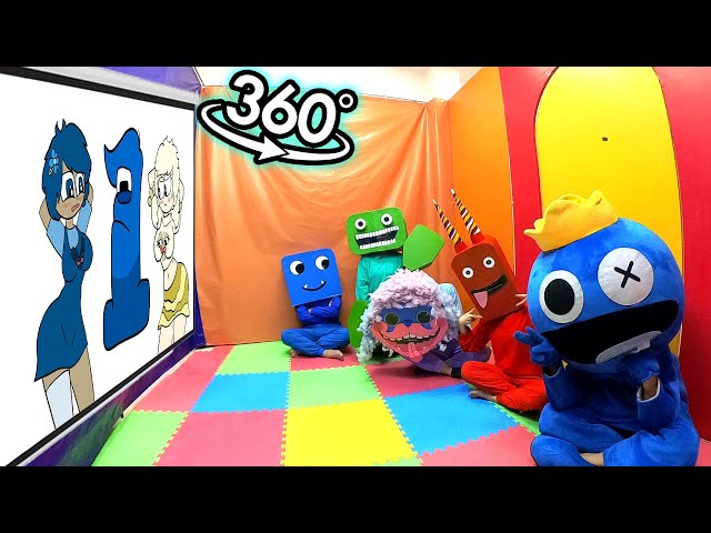 Rainbow Friends 360° - CINEMA HALL | Alphabet Lore But they are at the construction site (A-Z...)