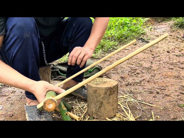 Amazing trap to catch golden eagle วางกับดักเหยี่ยวกินไก่น้อยที่เลี้ยงในไร่ #hunting #trap