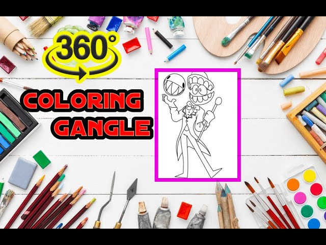 Coloring book Gangle.360° VR Video Coloring.