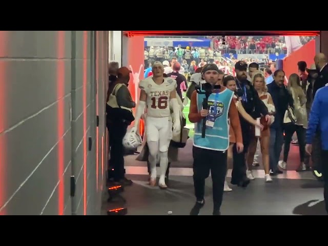 Ohio State defeats Texas in a Cotton Bowl Classic. Texas’ Michael Taaffe screaming as he exits