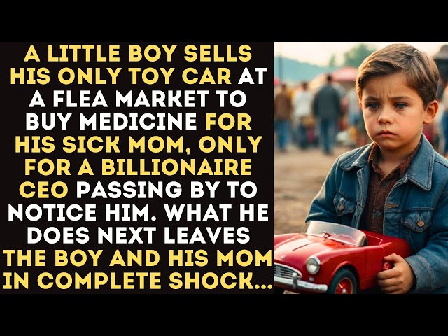 A Little Boy Sells His Only Toy Car at a Flea Market to Save His Mom, Only for a Billionaire CEO...