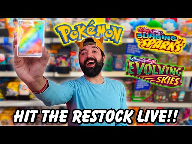 I HIT The Pokemon RESTOCK Live!! 😮 And PULLED The PIKACHU!