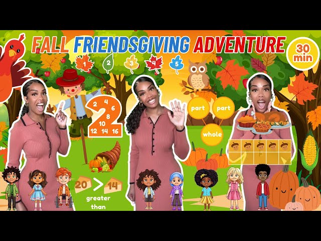 Fall Adventure| Number Bonds, Sight Words, Skip Counting+ more| Learning with Ms Houston