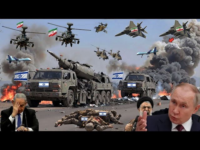 Irani Fighter Jets, Drones & Helicopters Attack on Israeli Army Heavy Weapons Supply Convoy - GTAV