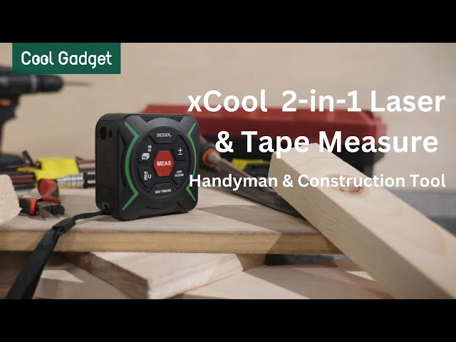 xCool 2 in 1 Digital Laser & Tape Measure, Handyman & Construction Tool