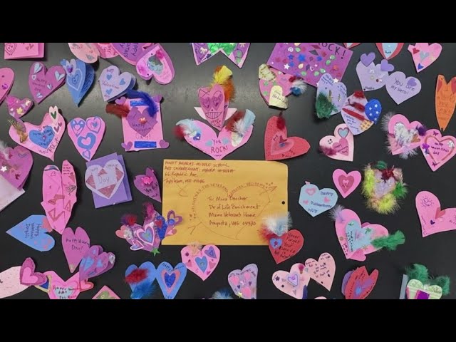 Valentine's Day: Students in Maine spread love to veterans in the state