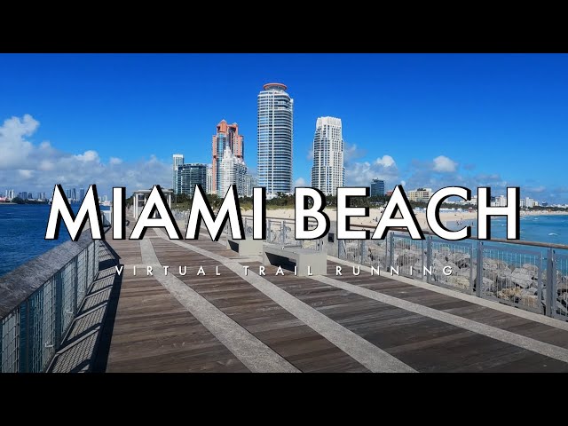 Virtual Trail Running in Miami Beach #2 - Art Deco District to South Point Park to Marina