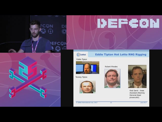 DEF CON 25  - Gus Fritschie, Evan Teitelman - Backdooring the Lottery and Other Security Tales