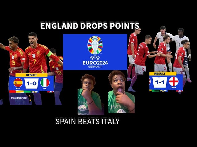 England drops points  & Spain wins against Italy