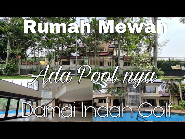 Rumah Mewah Damai Indah Golf BSD ada Pool dan Kolam Ikan Koi