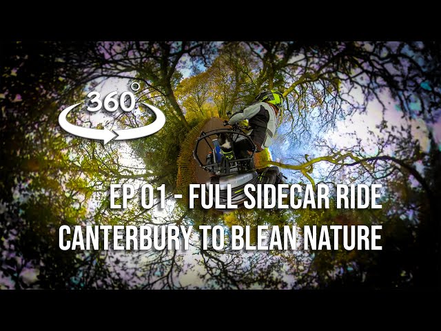 360 VR EP01- Full Sidecar Ride - Canterbury to Blean Nature - Sidecar Dog