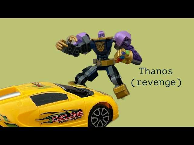 Random LEGO stopmotion: Thanos gets run over by a RC car