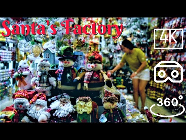 Walking Through Santa's Grotto | Worlds Biggest Toy Store Market | Yiwu | 4K 360° VR 🇨🇳