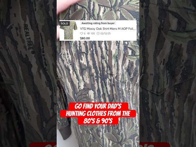 Selling vintage camo on eBay #camo #camouflage #reseller #ebay #hunting #outdoors #thriftstorefinds