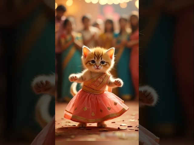 ❤️😻 Cute Kitten Dance on Wedding 🙀😻 Meow Video #cat #catvideos #dog #baby #shorts