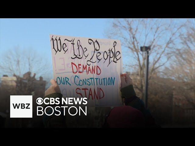 Boston rally calls for end to "coup" led by President Trump and Elon Musk