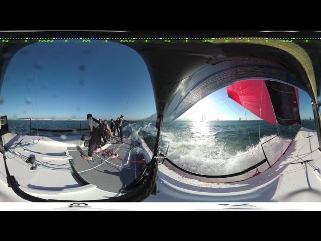 20 KNOTS CAPE 31 performance HIGH SPEED SAILING in CAPE TOWN. 360 Degree VIDEO