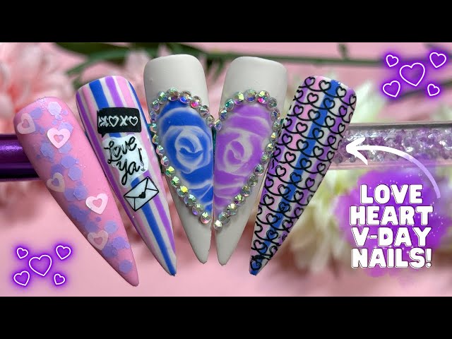 LOVE HEART BLOOMING GEL V-DAY NAIL ART TUTORIAL| EASY BLOOMING ROSES STEP BY STEP| MADAM GLAM