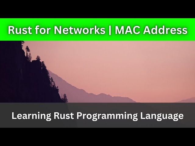 Rust for Networks | MAC Address viewer | Rust Language