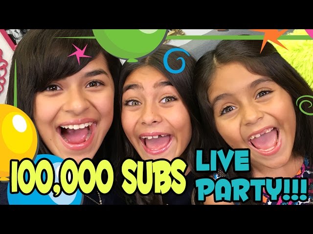 100,000 Subscribers Live Online Party!!!! // GEM Sisters