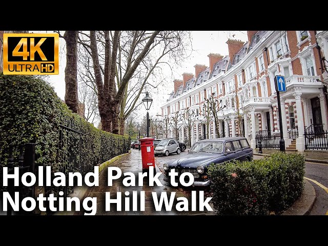 LONDON Holland Park to Notting Hill Walk | Westminster | Walking Tour | 3D 360° binaural audio 🎧