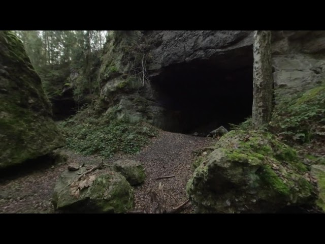 A Fireplace Near a Cave