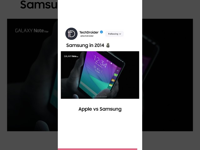 Apple in 2014 😮‍💨 Samsung in 2014 😈