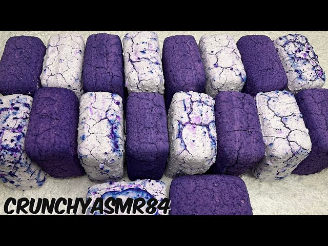 19 Purple Pasted Blocks | Oddly Satisfying | ASMR | Sleep Aid