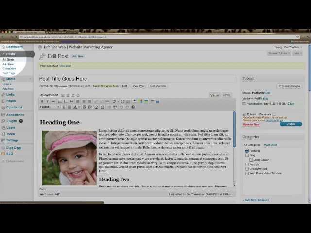 WordPress for Beginners Tutorial - How to create Posts